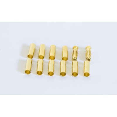 GOLD KONNEKTORENSET (10 TUBES + 2 STECKER 4MM) (SET 2+10)