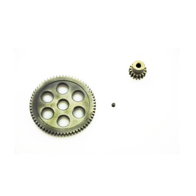 Hauptzahnrad & Motorritzel Stahl 63 Zähne/16 Zähne
