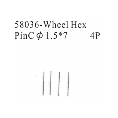 58036 Radmitnehmerstift 1,5x7mm, 4 Stück