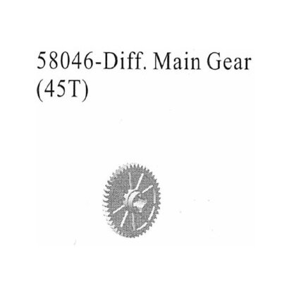 58046 Hauptzahnrad 45 Zähne Modul 0,4