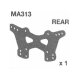 MA313 Dämpferbrücke hinten Aluminium blau AM10SC