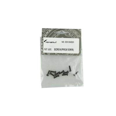 SW303 Linsenkopfschraube M3x10 mm 10 Stück, EVO-X 6000