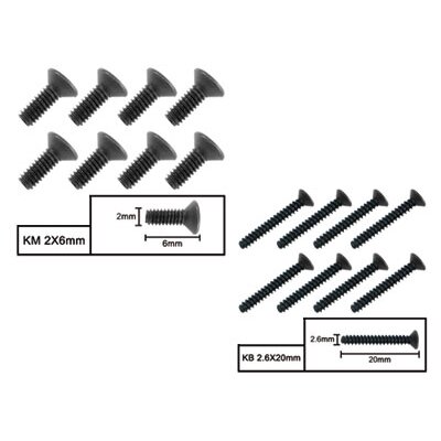 2.6x20mm screw set Apache/Surpass Wild
