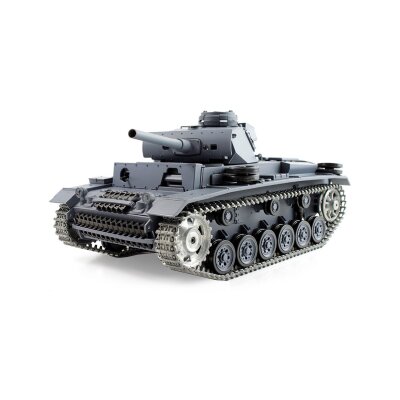 Panzer III, Rauch & Sound, 1:16, Metallgetriebe & -Ketten, 2,4GHz