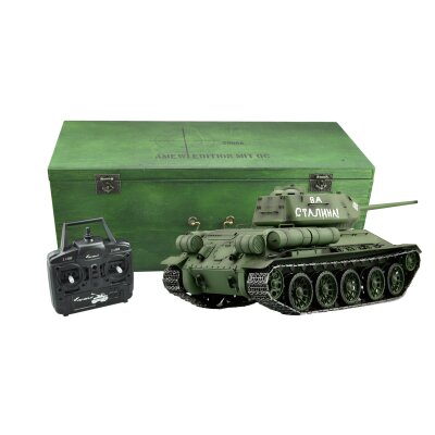 Panzer T-34/85 Rauch & Sound 1:16, Metallgetriebe & -Ketten, 2,4GHz