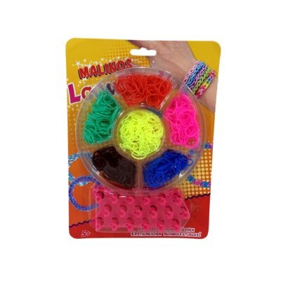 Malinos Loom Bands Starterset Loom/750 Bands/16 Clips/Nadel