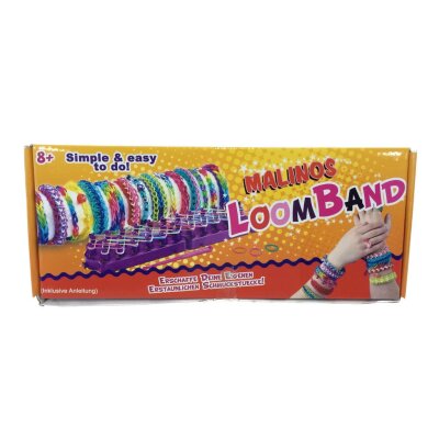 Malinos Loom Bands Starterset Loom/750 Bands/24 Clips/Nadel