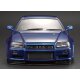 Nissan Skyline R34 Karosserie Metallic Blau 195mm RTU