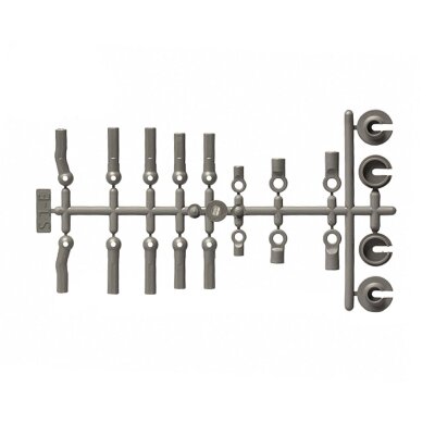 Gray-Shock End & Spring Cup Set & Rod End 2pcs