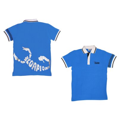 Scorpion Polo Shirt (Blue-S)
