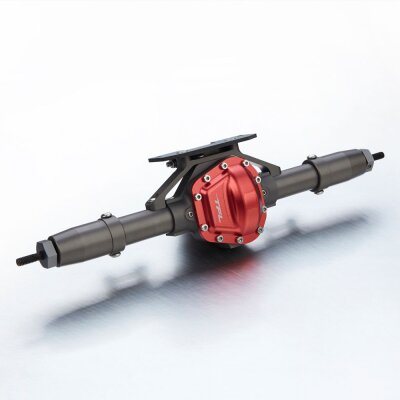 Antriebseinheit Hinten komplett V2 Titan/Rot Axial SCX 10