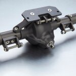 Antriebseinheit Hinten komplett V2 Titan/Rot Axial SCX 10
