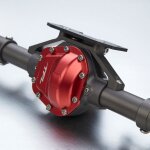 Antriebseinheit Hinten komplett V2 Titan/Rot Axial SCX 10