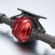 Antriebseinheit Hinten komplett V2 Titan/Rot Axial SCX 10