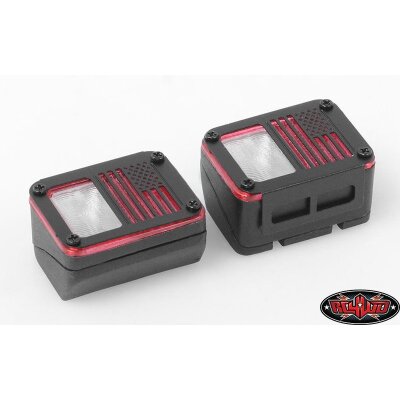 Colored Functional Rear Taillight w/Flag Frame for Axial SCX