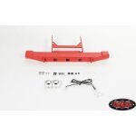 Solid Rear Bumper w/Lights for Axial SCX10 II XJ (Red)