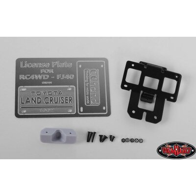 Rear License Plate System for RC4WD G2 Cruiser