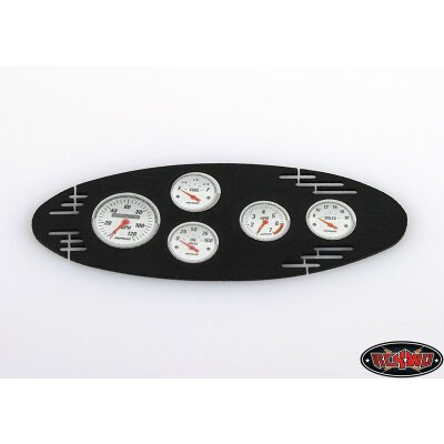 1/8 Black Instrument Panel with Instrument Decal Sheet (Styl