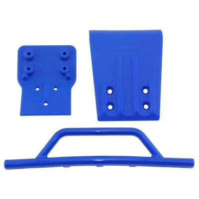 Bumper vorn + Skid-Platte blau