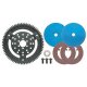 SLVR Double-Disc Slipper Kit: 72T Plastic spur , pads, plate