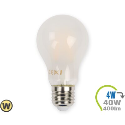 E27 LED Lampe 4W Filament matt A60 Warmweiß
