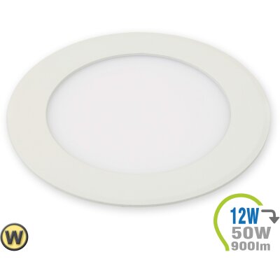LED Paneel Einbauleuchte Premium Serie 12W Rund Warmweiß