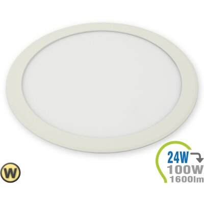 LED Paneel Einbauleuchte Premium Serie 24W Rund Warmweiß