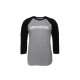TRAXX RAGLAN SHIRT GREY/BLK 2X