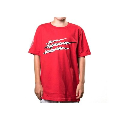 SLASH TEE RED YXL