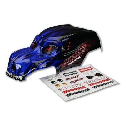 Karosserie Skully blau + Aufkleber