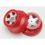 Felgen SCT satin chrom/rot