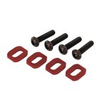 Schreiben, Motorhalter, Alu (rot-eloxiert) (4)/ 4x18mm BCS (