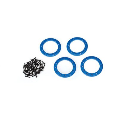 TRAXXAS Beadlock Rings Blau (1.9) Alu (4) + Schrauben