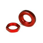 Servo Saver Muttern Alu rot (hex (1), serrated (1))